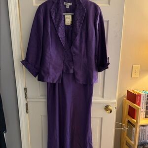 Coldwater Creek Purple Beaded Jacket and evening dress - Vintage